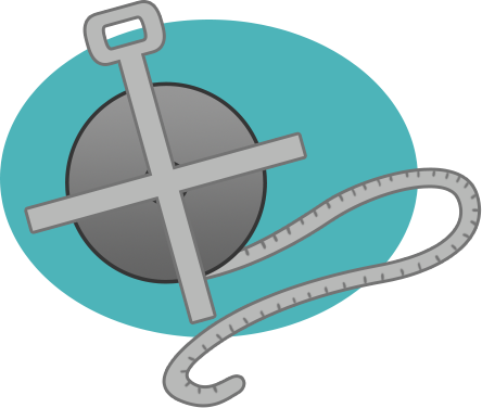 Steel measuring tape for measuring the depth of wells